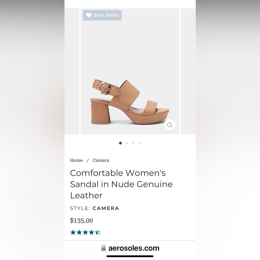 Aerosoles “Camera” style platform sandal size 9 NEW